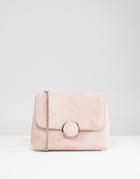 Dune Occasion Suede Cross Body Bag With Chain Strap - Pink
