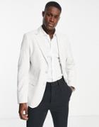 Bolongaro Trevor Skinny Suit Jacket In Ecru-neutral