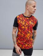 Jack & Jones Core Perfromance Training T-shirt With All Over Print - Black
