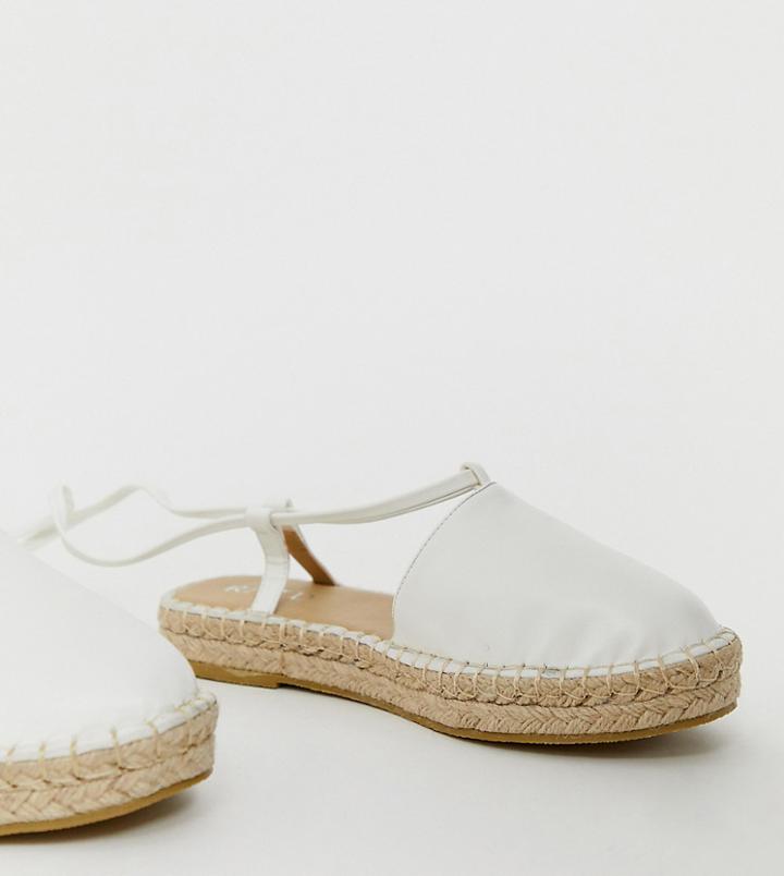 Raid Wide Fit Moxie White Espadrilles