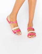 Zaxy Urban Strappy Flat Sandals - Pink