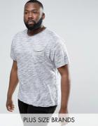 Another Influence Plus Space Dye Raw Edge T-shirt - Gray