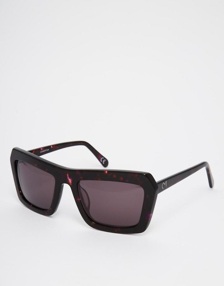 Consortium Square Sunglasses In Brown Tort - Brown