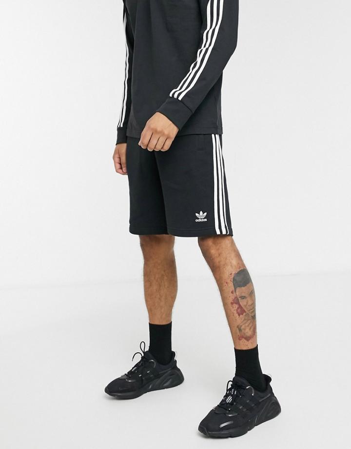 Adidas Originals Adicolor Three Stripe Short In Black