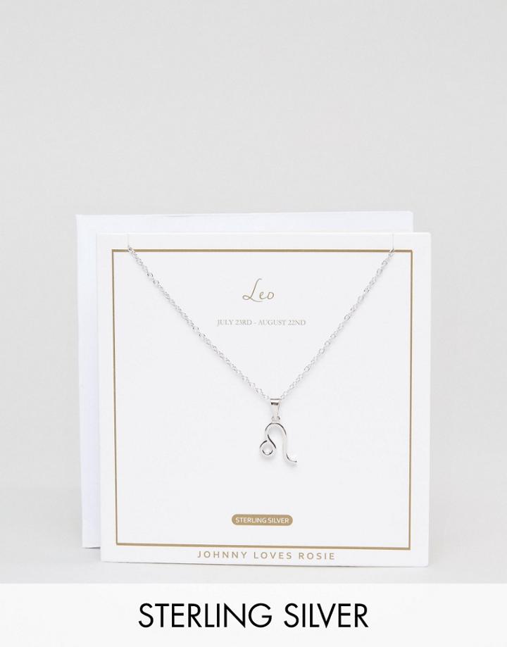 Johnny Loves Rosie Sterling Silver Zodiac Leo Necklace - Silver