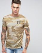 11 Degrees T-shirt In Camo - Stone