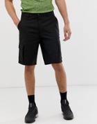 Mennace Utility Shorts In Black - Black