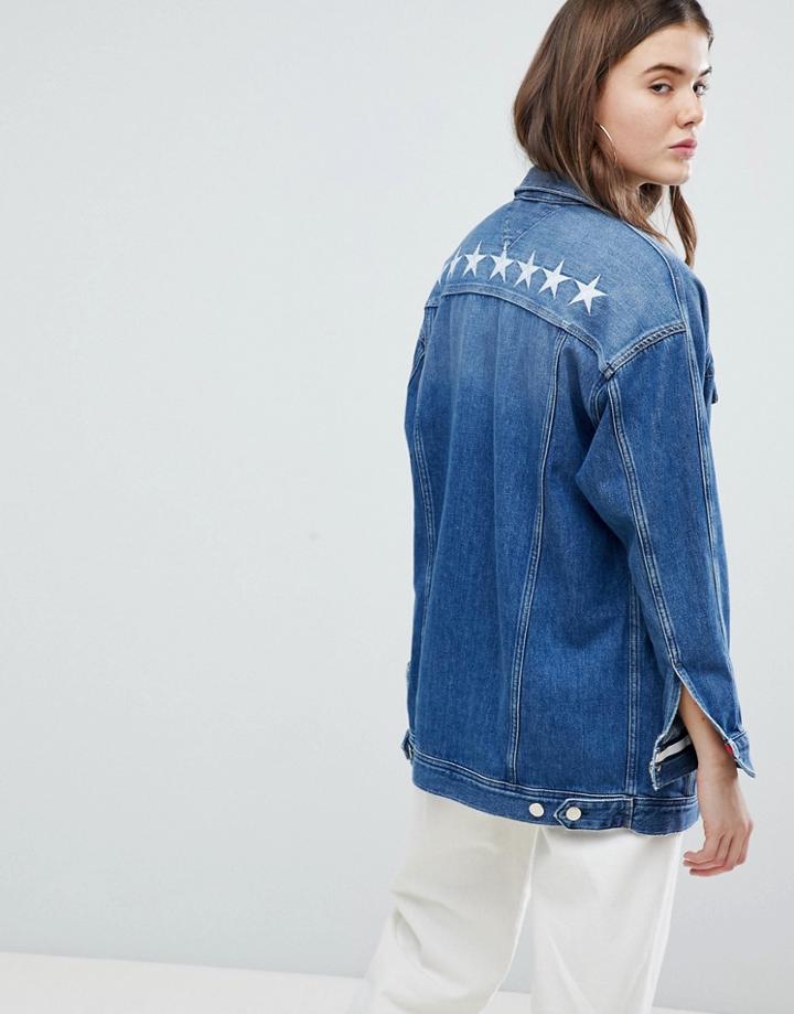 Tommy Jeans Oversize Trucker Jacket - Blue