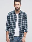 Only & Sons Brushed Check Shirt - Green