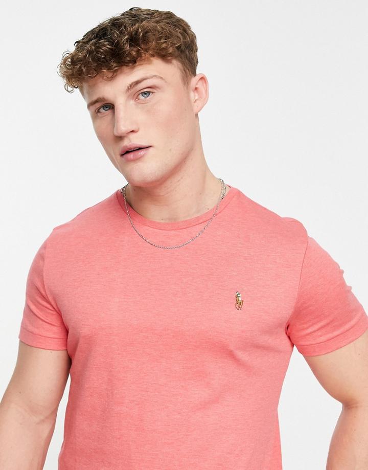Polo Ralph Lauren Icon Logo Pima Cotton T-shirt In Pink