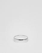 Asos Design Ring In Silver Tone