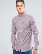 Tommy Hilfiger Shirt With 2 Color Gingham In Slim Stretch Red - Red