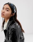 Asos Design Headband With Twist Front In Light Floral Print - Multi