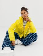 The Ragged Priest Lightweight Jacket With Drawstring Front - Yellow