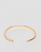 Asos Design Minimal Faceted Cuff Bracelet - Gold
