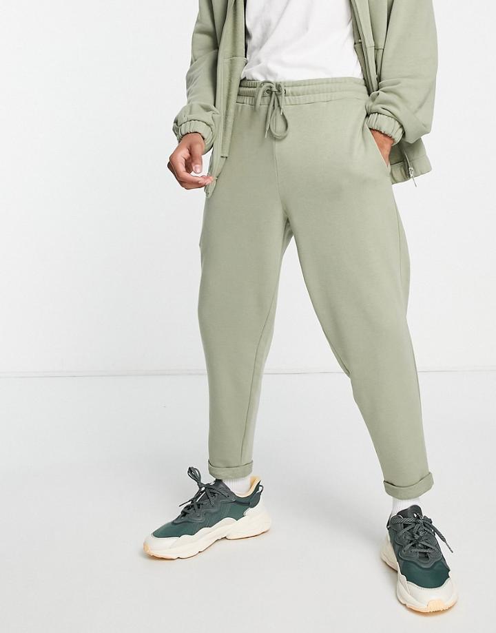 Asos Design Tapered Sweatpants In Green - Part Of A Set