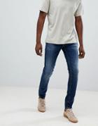 Nudie Jeans Co Tight Terry Super Skinny Jeans Mid Used Saver - Blue