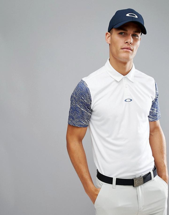 Oakley Golf Premier Wave Polo Regular Fit In White - White