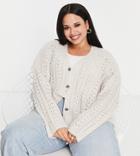 Only Curve Recycled Blend Knit Cardigan In Stone-neutral