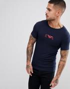 Emporio Armani Muscle Fit Chest Logo T-shirt In Navy - Navy
