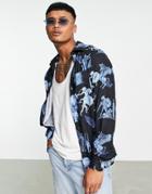 Liquor N Poker Long Sleeve Shirt In Black With All Over Greek Print