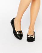 Miss Kg Nissa Bar Loafers - Black Synthetic