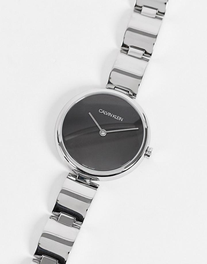 Calvin Klein Chunky Link Bracelet Watch-silver