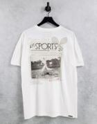 Liquor N Poker Tennis Club Print T-shirt In Off White