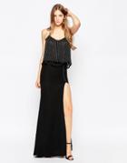Millie Mackintosh Maxi Skirt With Thigh Split - Black