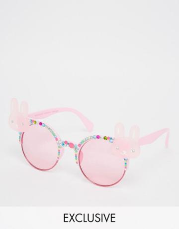 Spangled Double Bunny Sunglasses - Pink