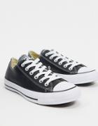 Converse Chuck Taylor All Star Ox Black Leather Sneakers