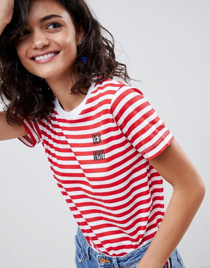Heartbreak Deja Who T Shirt In Stripe - Multi