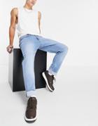 Dtt Slim Fit Jeans In Light Blue-blues