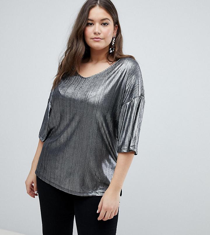 Junarose Liquid Metal T-shirt - Silver