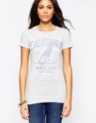 Brave Soul California Short Sleeve T-shirt - Light Gray Marl