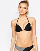 Lepel Helena Mesh Triangle Bikini Top - Black