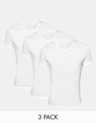 Hugo Boss Crew Neck T-shirt 3 Pack White In Regular Fit - White