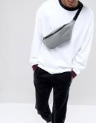 Asos Design Bum Bag In Black & Grey Mesh - Black