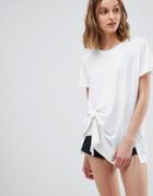 Allsaints Knot Front T-shirt - White