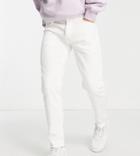 Pull & Bear 90s Slim Fit Jeans In Washed White Exclusive At Asos