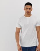 French Connection Grandad Collar T-shirt-white