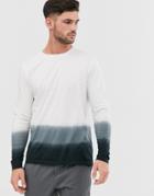 Jack & Jones Originals Long Sleeve Top With Ombre Stripe In White - White