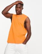 Asos Design Relaxed Fit Tank Top In Bright Orange