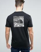 The North Face Red Box Celebration T-shirt Back Print In Black - Black