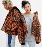 Collusion Unisex Printed Puffer Jacket With Removeable Hood - Multi