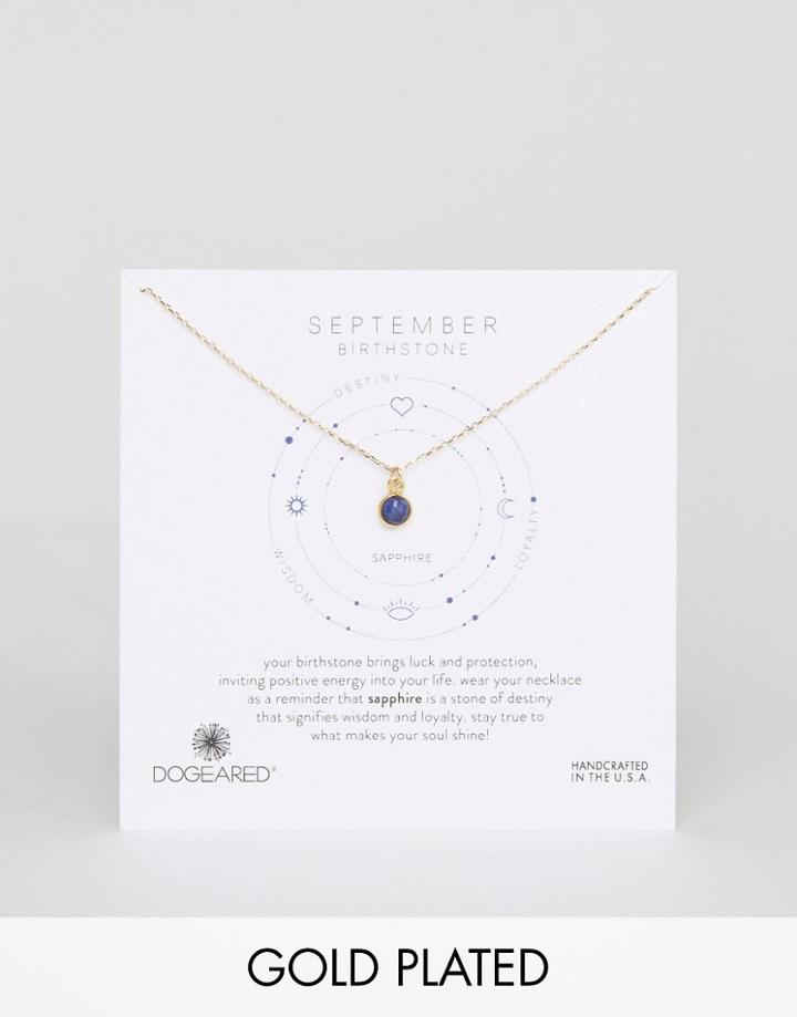 Dogeared Sapphire September Birthstone Necklace - Gold