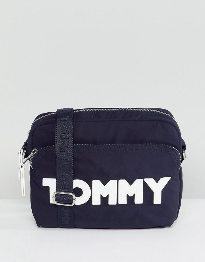 Tommy Hilfiger Logo Nylon Cross Body Bag - Navy