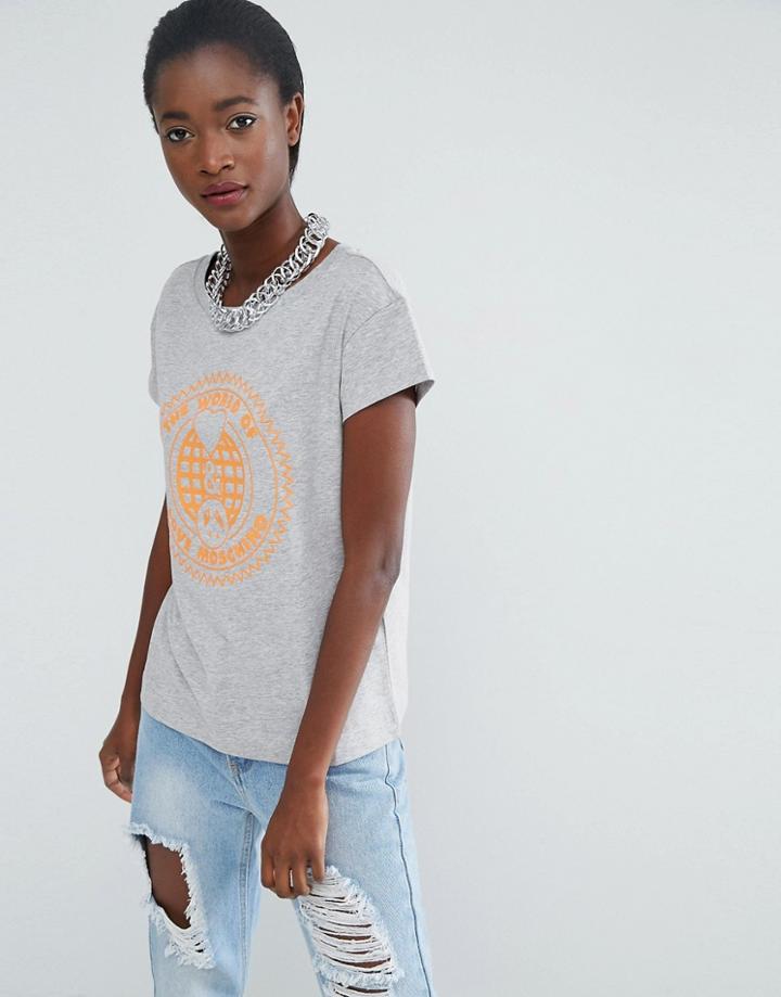 Love Moschino Peace & Love T-shirt - Gray