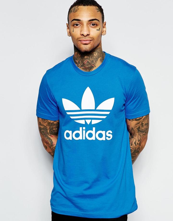Adidas Originals T-shirt With Trefoil Logo Aj8829 - Blue