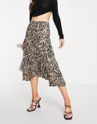 Trendyol Wrap Midi Skirt In Brown